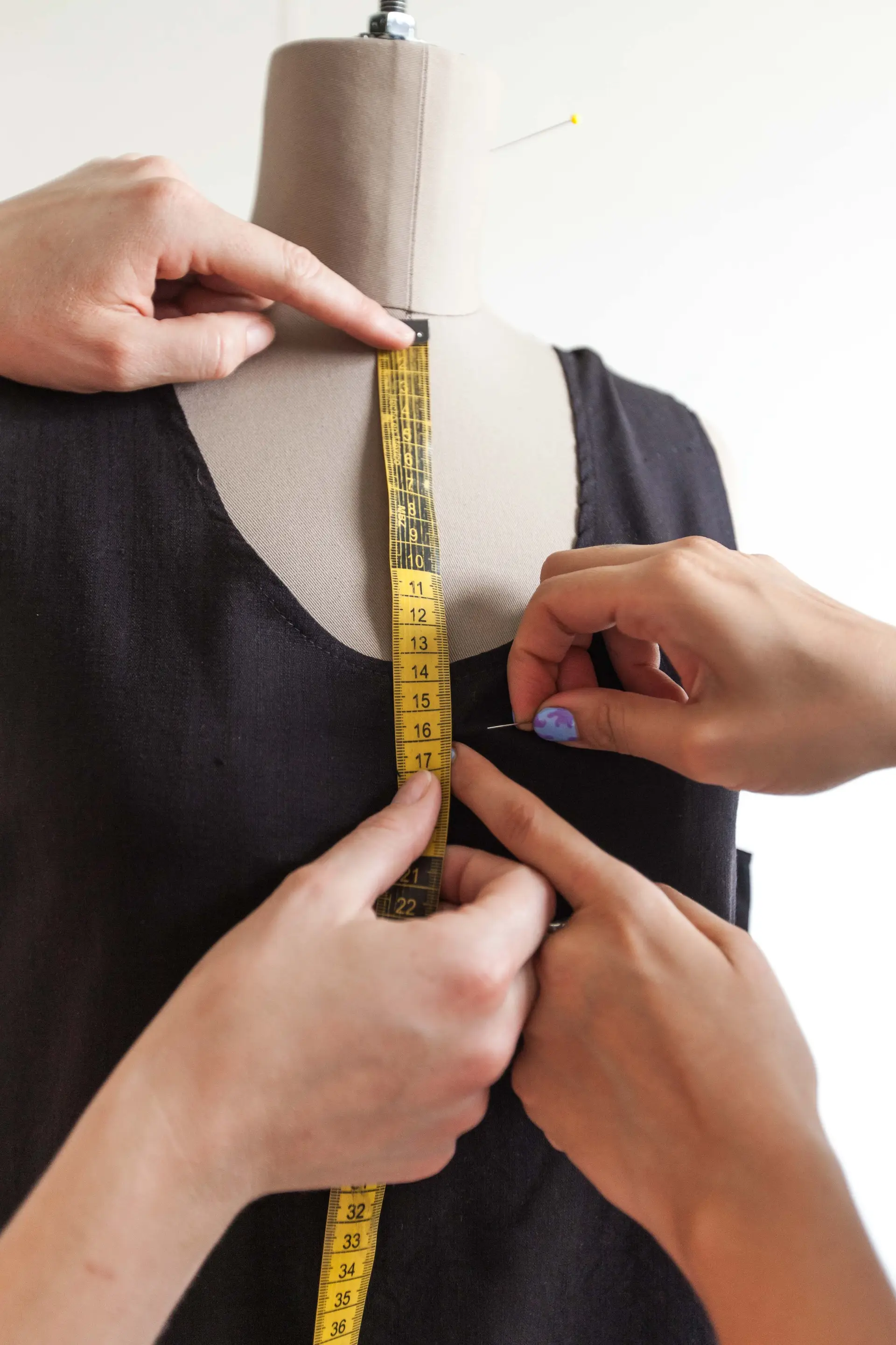 Measuring a couture dress